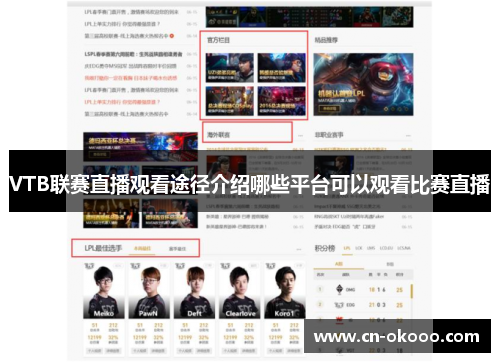VTB联赛直播观看途径介绍哪些平台可以观看比赛直播